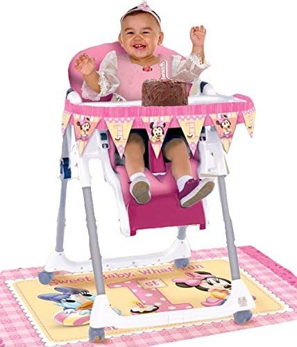 2-Piece Minnie's 1st Birthday High Chair Decoration Kit, Model: AM-248195