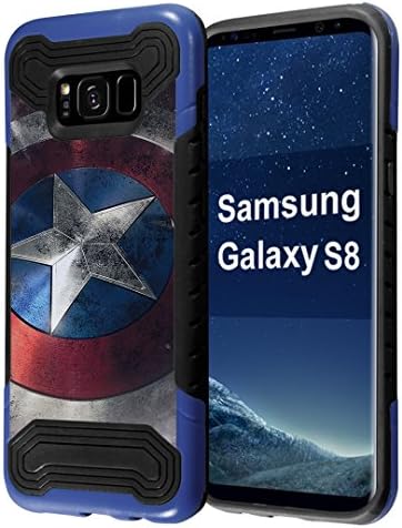 Galaxy S8 Case, Capsule-Case Quantum Hybrid Dual Layer Slim Armor Case (Blue &amp; Black) for Samsung Galaxy S8 SM-G950 SPHG950 - (Rock Star)