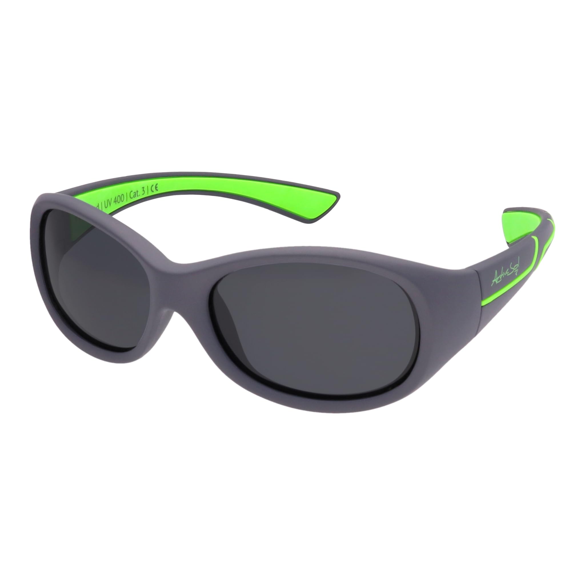 ActiveSol Kids Sport Sunglasses | Girls & Boys | UV 400 | Polarised | Indestructible - Made from Flexible Rubber | 5-10 Years | Sun Protection for Children
