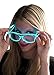 Neon Nightlife Aqua Frame/Clear Lens Light Up Glasses