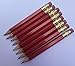 Half Pencils with Eraser - Golf, Classroom, Pew - Hexagon, Sharpened, #2 Pencil, Color - Red, Box of 72, Pocket Pencils