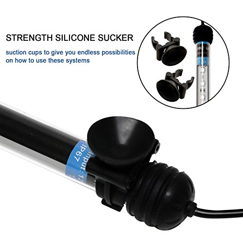 WOOPOWER LED Aquarium Light, Fish Tank Light Underwater Submersible Crystal Glass Gallon Tank Decor Light - Thumbnail 2