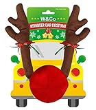 W&Co Car Reindeer with Jingle Bells Costume Reindeer Christmas Car Character Kit Party Accessory