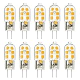 KingSo G4 LED Bulb 10 Pack, Bi-pin G4 Base 10~20W Halogen Bulb Replacement, AC/DC 12 Volt 3000K - Warm White