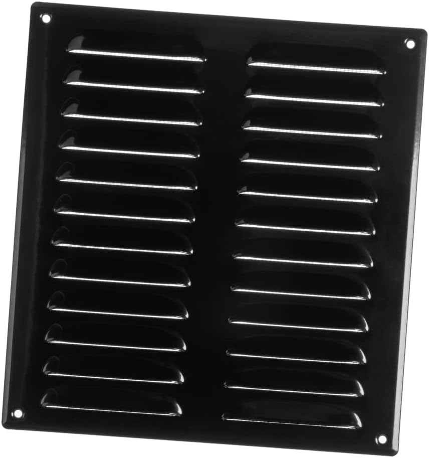 EUROPLAST 260x280mm Black Metal Air Vent Grille Cover with Insect Mesh