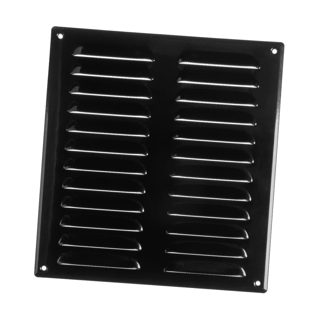260x280mm / 10x11" inch Black Metal Air Vent Grille Cover with Insect Mesh - Ventilation Cover