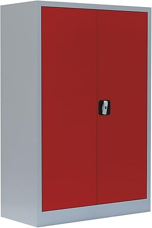 Flugelturenschrank Kompl Montiert Und Verschweisst Schrank Stahl Stahlblech Lagerschrank Aktenschrank 2 Fachboden 530324 Lichtgrau Rot 1200 X 920 X 420 Mm Amazon De Kuche Haushalt Wohnen