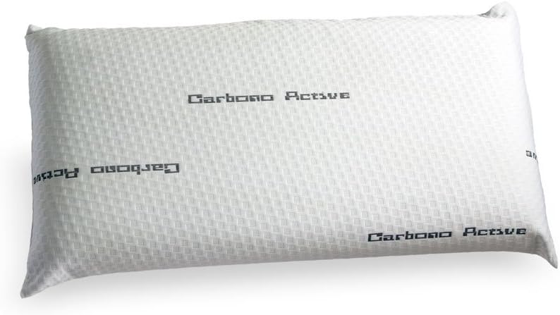 Olympus Sleep Visco Carbon Pillow, algodón-poliéster, Black, 60 x 40 x 12 cm