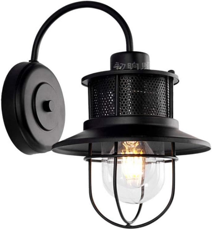 Yaione Rústico Retro Vintage Hierro Lámpara de pared a prueba de agua