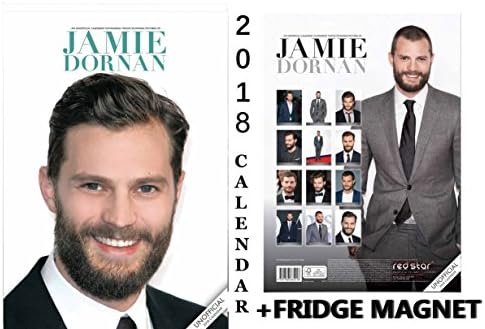 JAMIE DORNAN CALENDAR 2018 + JAMIE DORNAN REFRIGERATOR MAGNET