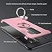 Xiaomi Pocophone F1 Case, QLOA 2 in 1 TPU+PC Double Protection Case Shockproof Cover with 360 Degree Rotating Ring for Xiaomi Pocophone F1 (2018 Release)-Rose Gold