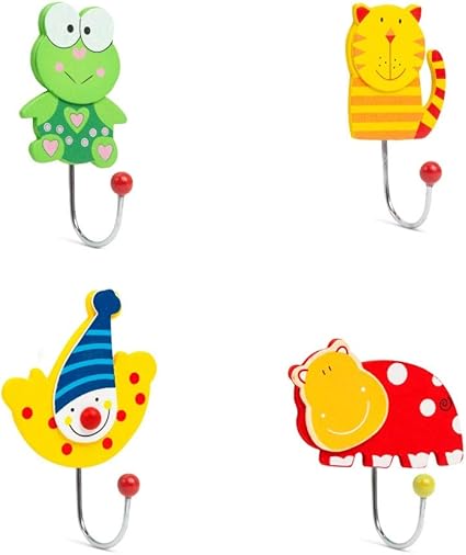 EKNA Kleiderhaken Garderobenhaken Kindergarderobe Wandhaken Aus Holz