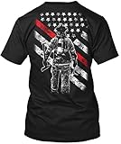 teespring Firefighter Exclusive Thin Red Line Tshirt - 100% Preshrunk Comfortsoft Cotton - Hanes Tagless Tee