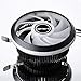 upHere ACC92RD CPU Air Cooler with 120mm PWM Red Led Fan,Anodized Black Aluminum fins