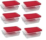 Pyrex 3-Cup Rectangle Food Storage Container (Value Pack of 6 Containers)