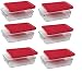 Pyrex 3-Cup Rectangle Food Storage Container (Value Pack of 6 Containers)