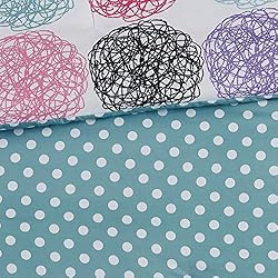 Mi Zone Carly Comforter Set, Doodled Circles Polka