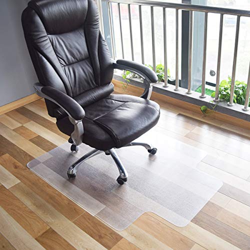 YOUKADA Office Desk Chair Mat for Hard Wood Floor Chair Mat Floor PVC Clear Protection Floor Mat,Chair PVC Plastic Mat, 48" x 36",Premium Quality Chair Mat Thick and Sturdy