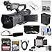 JVC GY-HM170U Ultra 4K HD 4KCAM Professional Camcorder & Top Handle Audio Unit with XLR Microphone + 64GB Card + Battery + LED Video Light + Kit