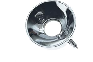 Dopro Metric Electric Guitar Jackplate Brass Electrosocket Jack Plate and Screws Fits Import Style Tele/Telecaster Chrome