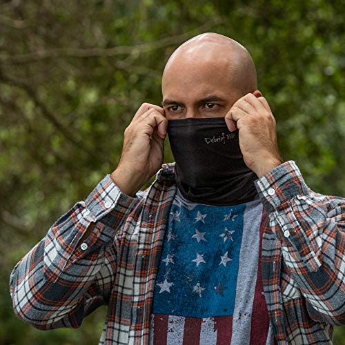 Debrief Me Lightweight Breathable Neck Gaiter Mask for Face Protection from Sun Dust, Germ, and Allergic Rhinitis for Indoor and outdoor- Face shield Anti slip Gaiter Mask (Neck Gaiter-Black)