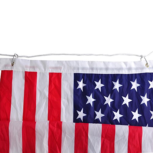 Yeshom 20ft Aluminum Sectional Flagpole Kit Free US American Flag Outdoor Halyard Pole