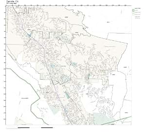 Amazon.com: ZIP Code Wall Map of Danville, CA ZIP Code Map Laminated