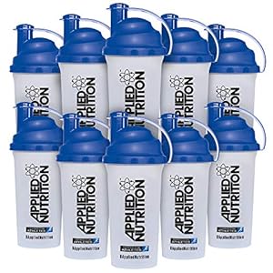 Applied Nutrition Bundle Protein Shaker Bottle, Sports Drink, Non Leak Cap – 700ml x 10 Units