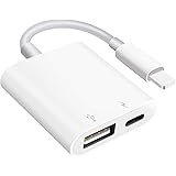 USB Camera Adapter with Charging Port, Portable USB Female OTG Adapter Compatible with iPhone iPad, iPad to USB Adapter Plug 