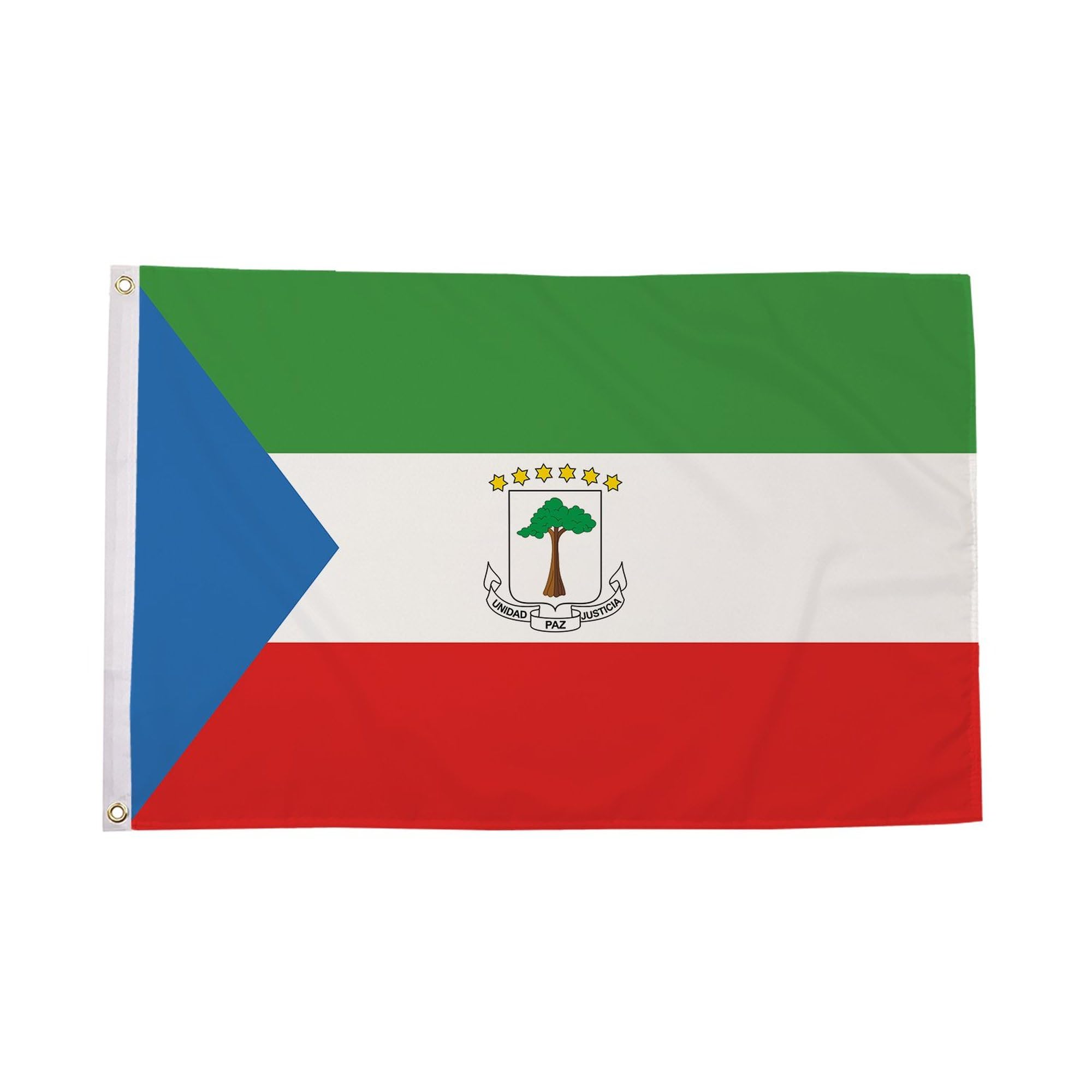 Flagtex Equatorial Guinea Flag 8ft x 5ft Extra Large Flag 240cm x 150cm | Premium Woven Polyester with Brass Eyelets | Indoor Outdoor Garden Decoration Wall Hanging Display