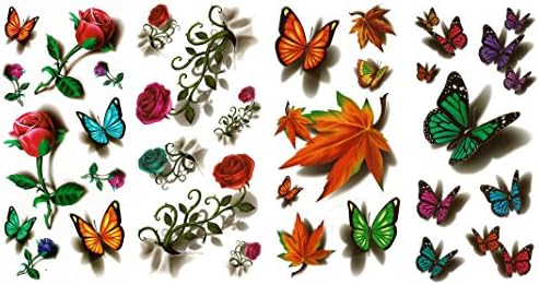 Lily Amor 3D Temporary Tattoo for Women (4 Pack)