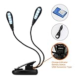 Rechargeable Book Light, Extra-Bright 8 LED Reading Light, Clip On Reading Light
