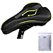 superdream Black Soft Gel Relief Bike Saddle seat Cushion pad Cover (Straight and Triangle Groove)