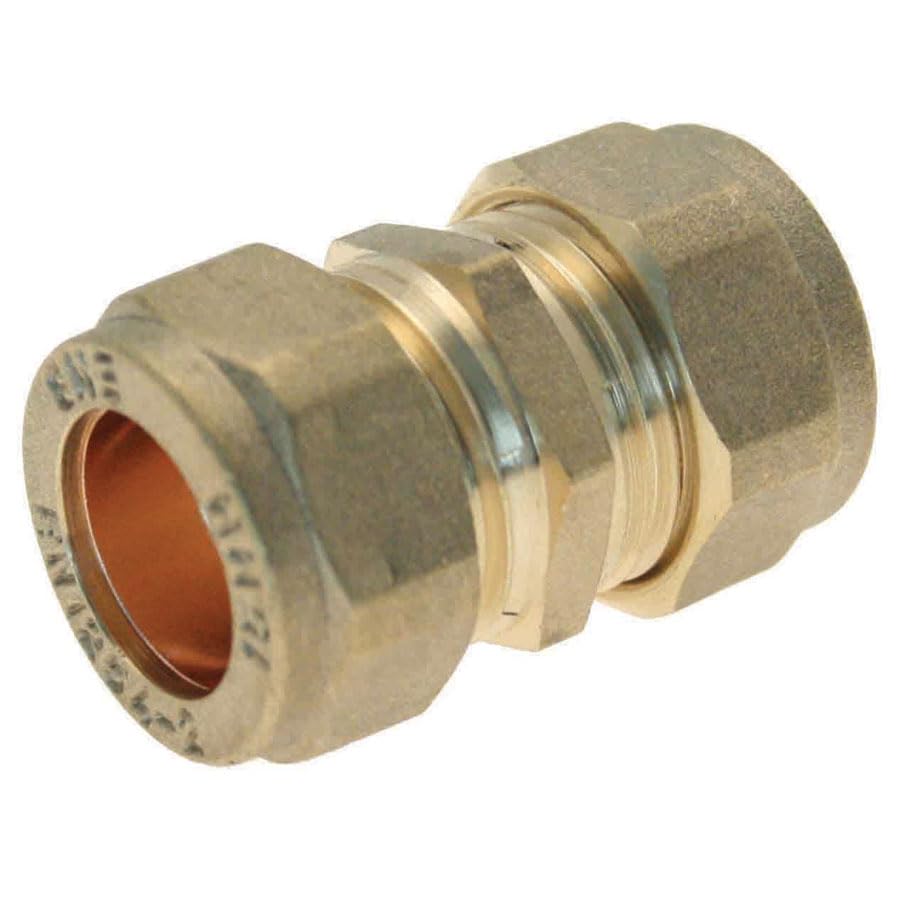 22mm Straight Coupling Brass Compression Fittings WRAS Approved