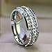 LOVERSRING Couple Ring Bridal Set His Hers White Gold Plated CZ Stainless Steel Wedding Ring Band Set
