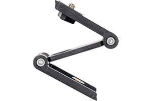 TOGEVAL Portable Folding Z-Type Camera Tripod Stand with Pan Tilt Bracket for Mobile Phones and Lightweight