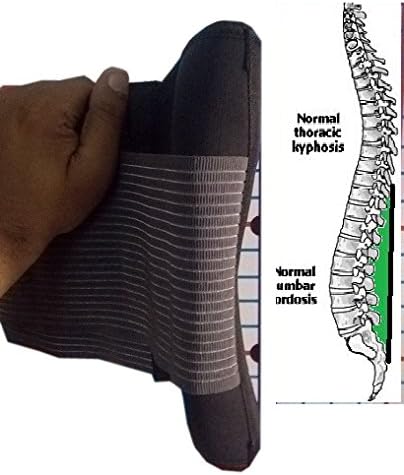 Medis Lumbar Sacral Belt/Brace with Double Velcro for Postural Support (Black, 91-102cm)
