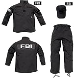 tTrooper Kids 3 pc Black Tactical F.B.I. Uniform