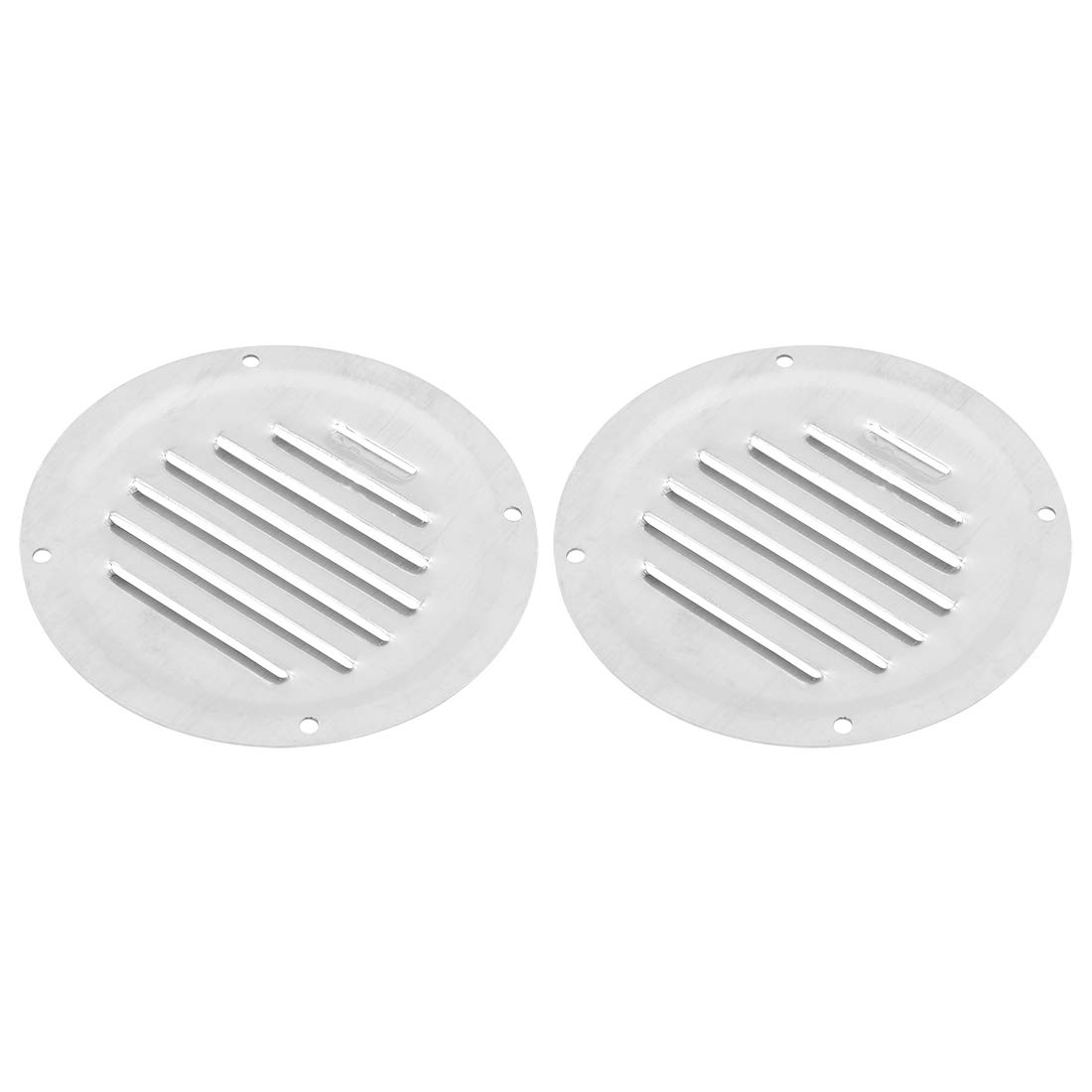 X AUTOHAUX 2pcs 4 Inch Round Boat Louvered Ventilation Vent 316 Stainless Steel