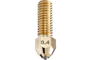 DUROZZLE Tungsten Carbide Tip 3D Printer Nozzles, High Thermal Conductivity Abrasion Resistance for K1 / K1 Max/CR-M4 / CR-10 SE/Ender 3 V3 KE (K1/K1 Max, 0.4mm)