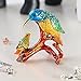 Kingfisher Figure Trinket Boxes Hinged Kingfishers on a Branch Jeweled Pewter Kingfisher Jewelry Trinket Box Crystal Bejeweled Collectible Gift Bird Decoration