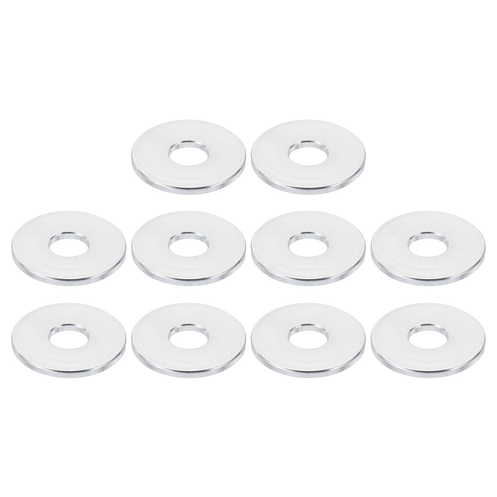 PATIKIL M8 Aluminum Spacers, 10 Pcs Metal Spacer Aluminum 8.5mm ID x 25mm OD x 2mm L Aluminum Spacer Screw Standoff Round for 5/16" or M8 Screw Bolts