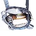 Manka Vesa Women Canvas Bag Denim Tote Shoulder Shopping Bag Handbag Pockets Light blue