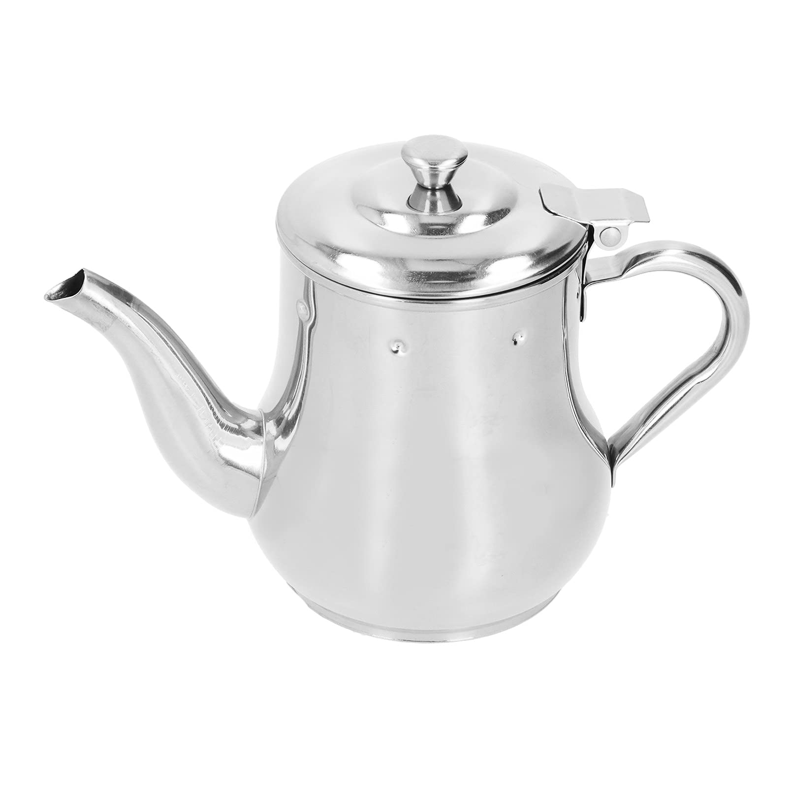 HEITIGN 500ml Stainless Steel Tea Pot with Filter, Tea Infuser Pot Metal Tea Pot Coffee Pot for Home Restaurant(Silver)