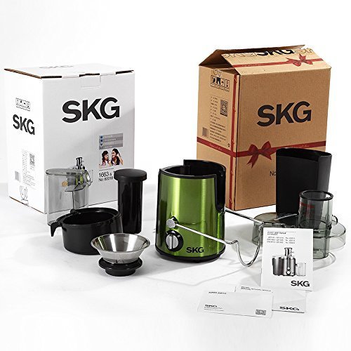 Click Here to See More Images Juicer Extractor Machine Wide Mouth Juicer Maker High Juiceling Yield 450W Motor 2 Speed Centrifugal Juicer Machine for Fruits and Vegetable Easy Clean Stainless Steel BPA-Free Non-Slip Feet by SKG