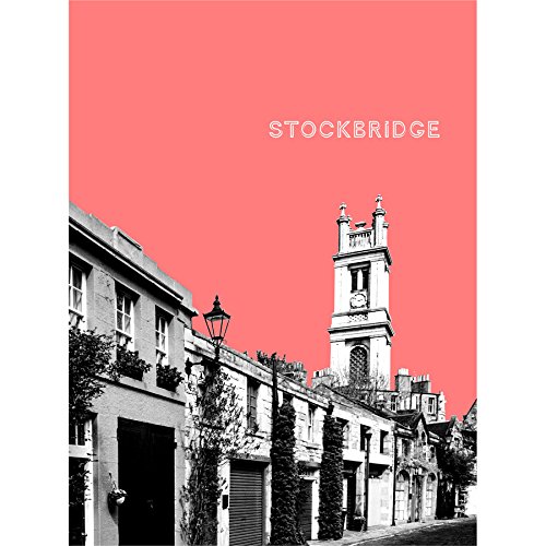 Wee Blue Coo Stockbridge Edinburgh Scotland Landmark Coral Canvas Art Print