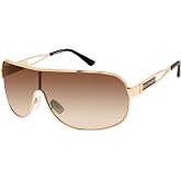 Rocawear Men's R1532 Metal Shield UV400 Sunglasses, 135mm