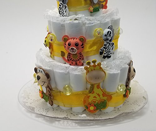 Noah's Ark - Jungle Animals Baby Shower Diaper Cake Kit for a 3 tier cake - Thumbnail 2