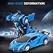 Gainer Transform Car Robot, Robot Deformation Car Model Toy for Children, Transforming Robot Remote Control Car with One Button Transformation & 360 Speed Drifting 1:18 Scale
