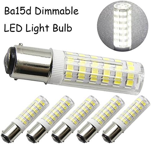 Ba15d LED Light Bulbs Double Contact Bayonet Base, 120V /T4 /JD Type 5W Dimmable, Daylight ,50 Watts Halogen Lamps Equivalent, DC Bayonet Base Halogen Light Bulbs